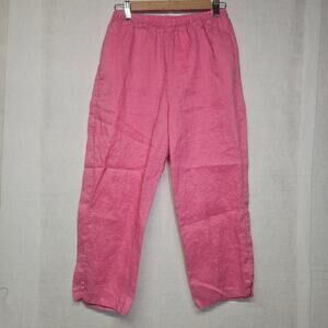 S.L.B Pink Linen Cropped Pants